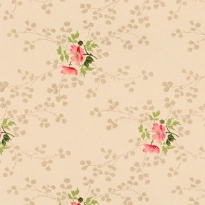 ceiling paper with wild roses