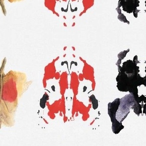 Colorful Abstract Rorschach Ink Blot Test Pattern
