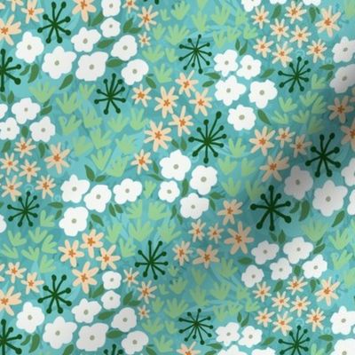 floral fiesta teal small scale