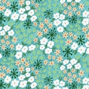 floral fiesta teal small scale