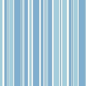 Classic Monochrome Blue, Navy and White Geometric Stripe