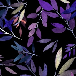 Cold leaves (purple in black)