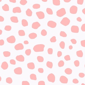Wonky Hand Sketched Dots Pink LARGE SCALE