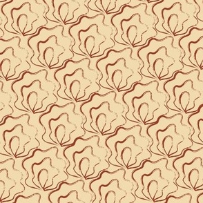 Script Brush Wavy Scallops Blender Warm Beige and Mahog