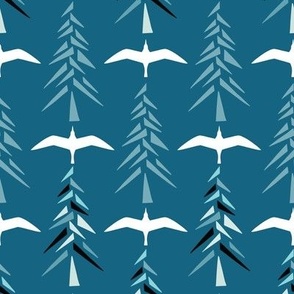 Gulls in the Forest_Blue