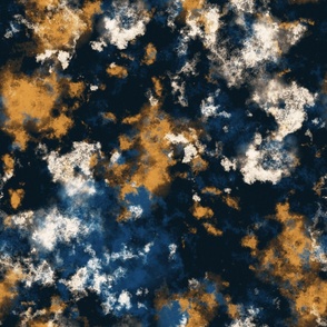 Navy Gold Dust Clouds