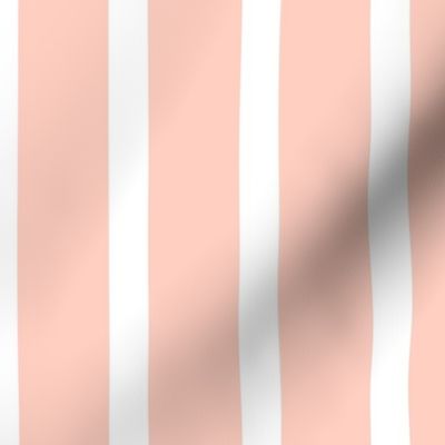 Soft Peach Stripes - Pastel Colors - Geometric - Minimalist - Nursery - Kids - Vertical Lines - Baby Girl