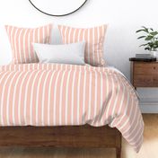 Soft Peach Stripes - Pastel Colors - Geometric - Minimalist - Nursery - Kids - Vertical Lines - Baby Girl