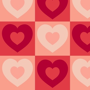 Checkered Hearts - Large