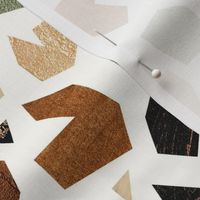 Golden Terrazzo Texture Fragments