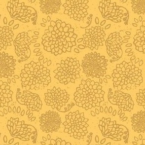 monochromatic succulent block print gold seasonal greenery