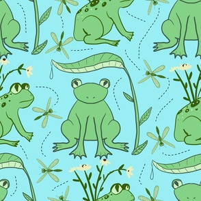 Garden Frogs basic repeat. One way. 