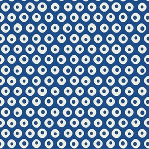 Japanese Inspired Kanoko Dots on Indigo Blue