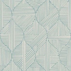 (S) Geometric, Lines, Neutral Line Drops / Light Blue / Small Scale