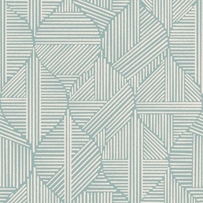 (M) Geometric, Lines, Neutral Line Drops / Light Blue / Medium Scale