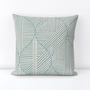 (L) Geometric, Lines, Neutral Line Drops / Light Blue / Large Scale or Wallpaper