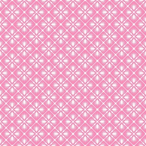 Tropical Pink Tile Geometric in Bright Candy Pink and Soft White - Small - Pink Tropical, Tropical Tile, Tropical Vibes