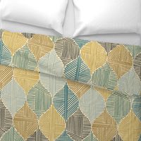 (L) Geometric, Lines, Neutral Line Drops / Earth Colors / Large Scale or Wallpaper
