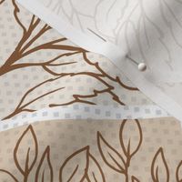 Hand Drawn Forest Branches in Tan Earth Tones