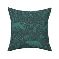 large // muted green fox botanical