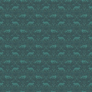 small //  muted  green fox botanical