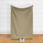 Small scale traditional plaid in sand, green, brown and beige.