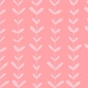Poppy Fields - Heart Vines - Marshmallow Pink -  Medium 