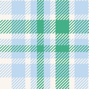 green and blue Plaid