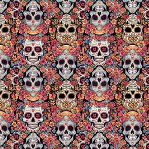 Sugar Skulls Day of the Dead - 8 Inch