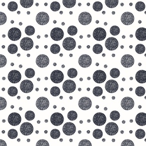 Retro Gray Black Polka Dot Pattern