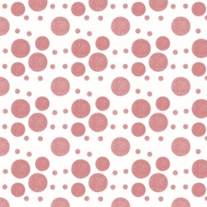 Retro Rose Pink Polka Dot Pattern