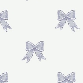 Medium Benjamin Moore Spring Purple and Misty Memories Ribbon Bows on Super White Background