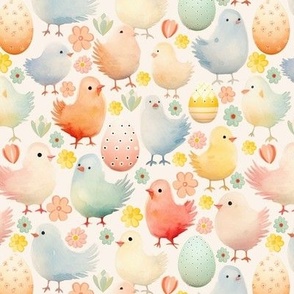 Colorful Easter Chicks