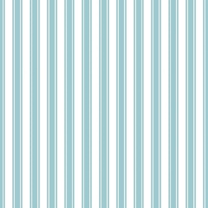 Smaller French Ticking Vertical Stripes in Baby Blue