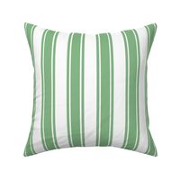 Bigger French Ticking Vertical Stripes in Fresh Green