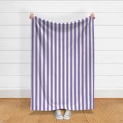 Bigger French Ticking Vertical Stripes in Violet