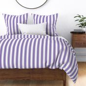 Bigger French Ticking Vertical Stripes in Violet