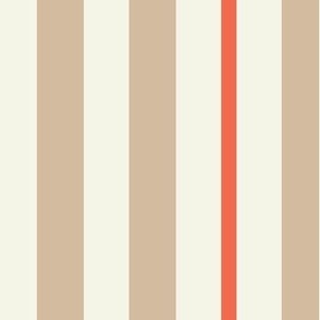 Seashells - medium Stripes in sand and coral