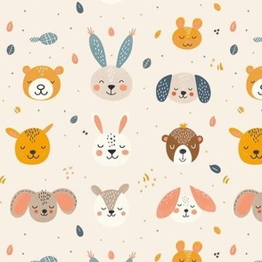 cute woodland animals nursery kids decor kids fabric baby fabric