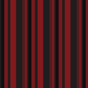 Goth Stripes Red and Black