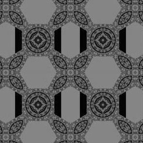 ornatus geometric - chrome silver black 