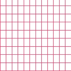Kitschy pink grid on white (Large)