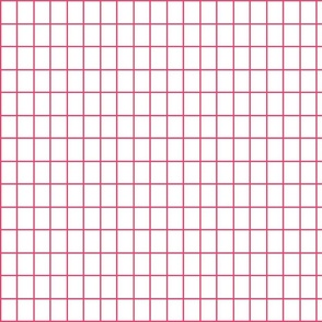 Kitschy pink grid on white (Medium)