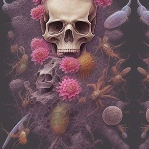 Floral Skulls, bugs, and cellular creepy things