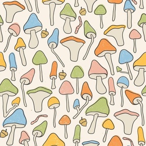 Fun Colorful Mushrooms 