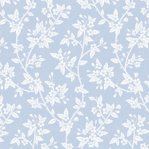 Spring Blossoms - pale muted blue white - texture - medium