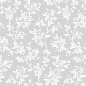 Spring Blossoms - light grey - texture - medium