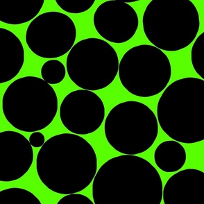 Bubble spot - Lime and Black 