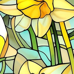 Daffodil Stained Glass (Large Scale)
