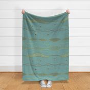 Freshwater Currents // Bronze on Teal